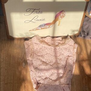 Elegant Pink Lace Dress